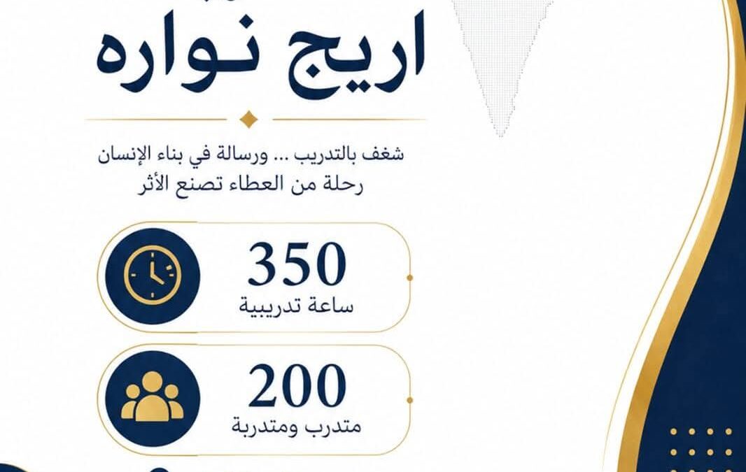 قصة نجاح المدربة أريج نوّارة – 350 ساعة تدريبية | 200 متدربة ومتدرب
